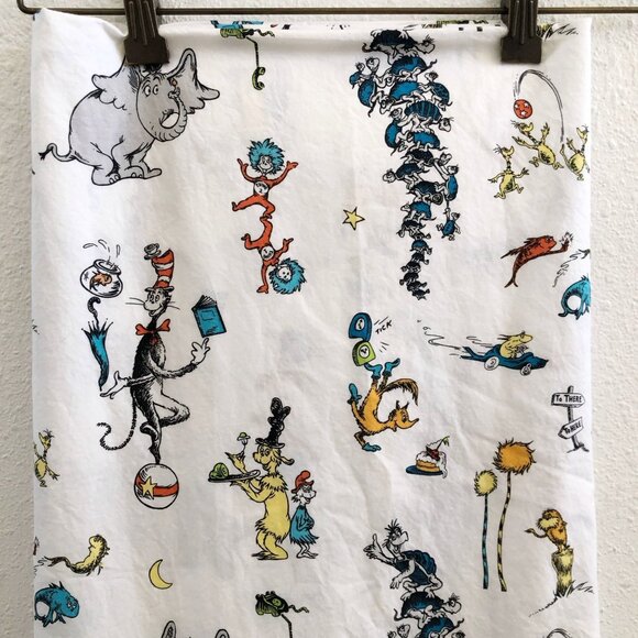 POTTERY BARN KIDS 100% Organic Cotton Dr. Seuss Twin Sheet - Picture 2 of 5